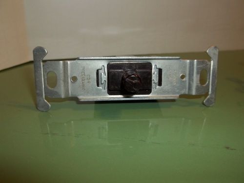 Vintage P &amp; S Brown Single Pole quiet light switch bakelite