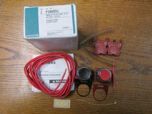 New nos siemens p30kb51 pushbutton modification kit start - stop us/world series for sale