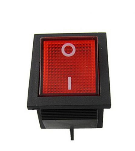 Durable 5pcs red light on/off rocker switch 250v 15 amp 125/20a 15a 250v ac for sale
