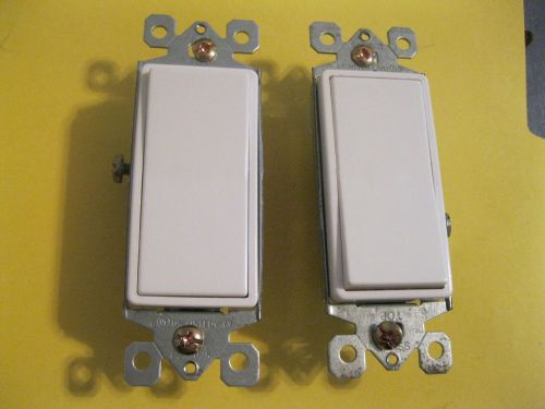 2 BRAND NEW SINGLE POLE DECORATOR WALL SWITCHES~QUICKWIRED &amp; SIDE WIRED