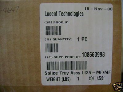 NEW IN BOX LUCENT TECHNOLOGIES LT2A-MF/MF SPLICE TRAY ASSEMBLY