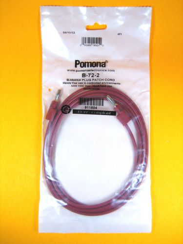 Pomona -  b-72-2 -  banana plug patch cord 5000 vdc max. 30vac/60dc for sale