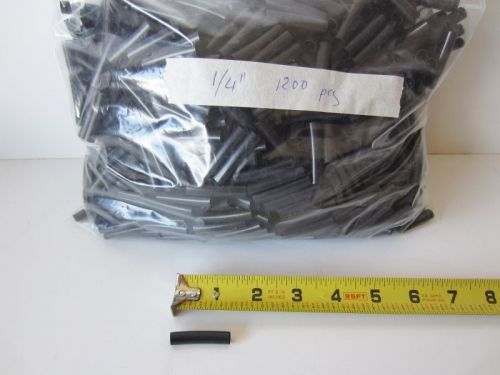 (1200 pcs) heat shrink tube 1/4&#034; x 1-3/8&#034; strips bulk pre-cut box lot black new for sale