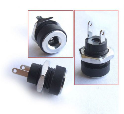 10pcs 3a copper power charger plug 3.5 x 1.3mm dc socket panel mount screw nut for sale