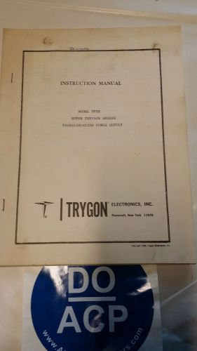 TRYGON TP3E SUPER TRYPACK SERIES POWER SUPPLY INSTRUCTION MANUAL  R3-S45