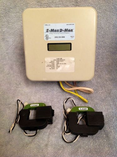 E-mon d-mon single phase class 1000 kwh 3 wire meter #3208100-sa kit &amp; 2 sensors for sale
