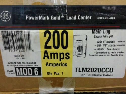 GE Main Lug Load Center TLM2020TCU 200A Indoor Copper Bus Single Phase 3 Wire