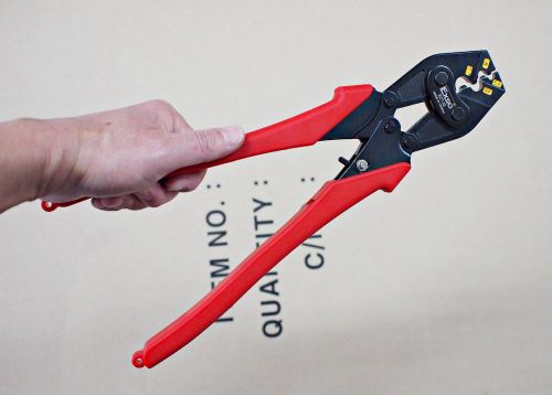 New exso ect-22 ratchet terminal crimping crimper pliers tool awg 12-4 4.0-25mm for sale