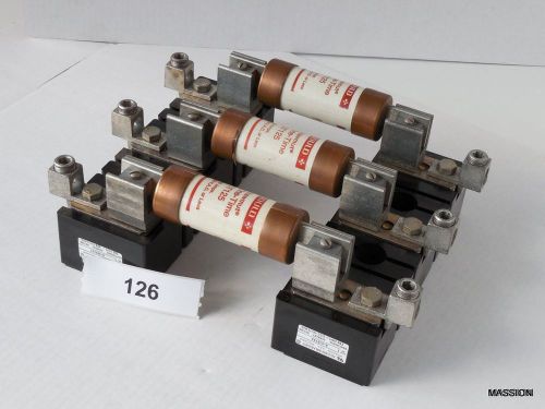 ALLEN BRADLEY X-410743    200a 600v 3 pole fuse holder with 125 amp fuses