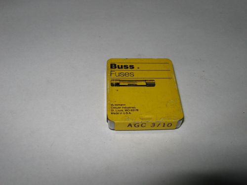 Box of 5 Bussmann Fuses, AGC-3/10, New