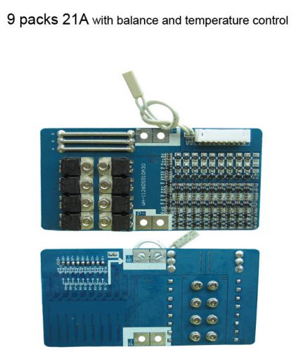 21a protection board  for 9 packs 33.3v 18650 li-ion li battery w/ balance temp. for sale