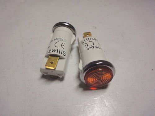 Solico 14v 1.2w orange round indicator light  (lot of 2 pcs.) for sale