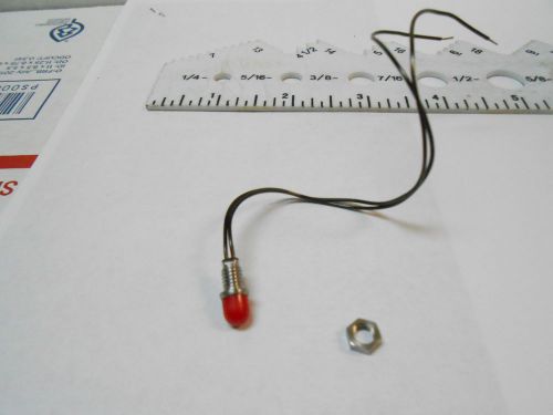 L10000R RED BULB WITH NUT  6&#034; WIRE 12-24VDC NEW OLD STOCK 4PCS