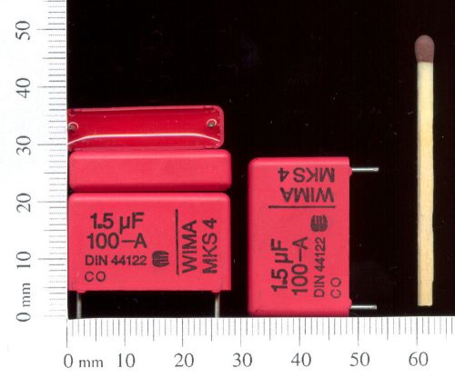 [5 pcs.]WIMA MKS4 metallized polyester capacitors 1,5uF 100V 20%