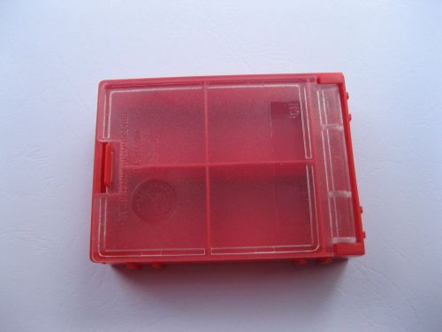 40 pcs smd smt electronic component mini storage box 4 blocks red color t-84 for sale