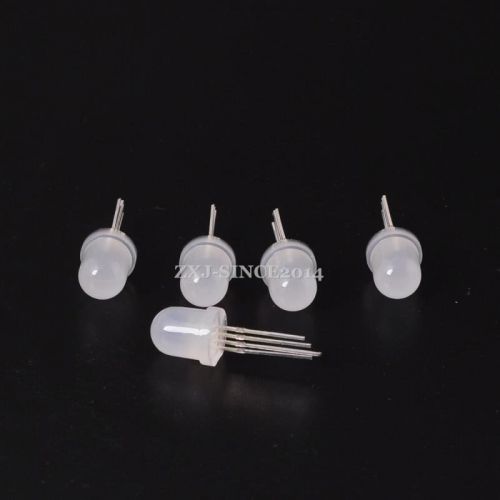 100pcs pl9823-f8 8mm round hat rgb led p9823 chipset inside full color frosted for sale