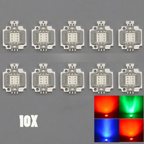 10pc 10W 10 watt rgb High Power LED Light Lamp Chip Lamp Light