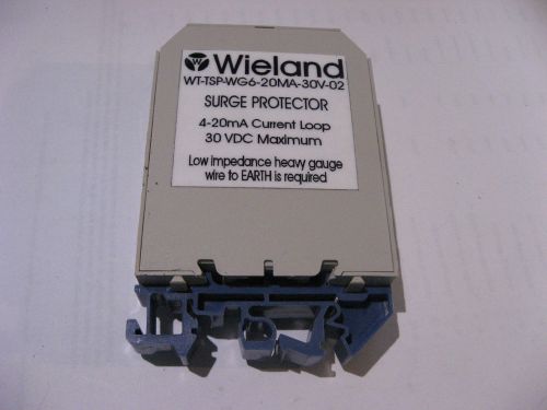Wieland WT-TSP-WG6-20MA-30V-02 30V 4-20mA Current Loop Surge Protector DIN -USED