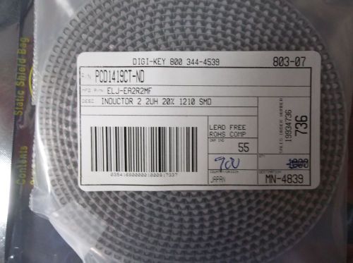 Panasonic elj-ea2r2mf: inductor, smt high frequency 1210 20% 2.2uh 350ma: 957pcs for sale