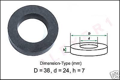 6x  large toroid ring ferrite cores 38x24x7mm for sale