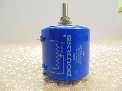 Bourns Potentiometer 3400S-1-103, resistance 10K, RES +/-3%, LIN +/-0.15%