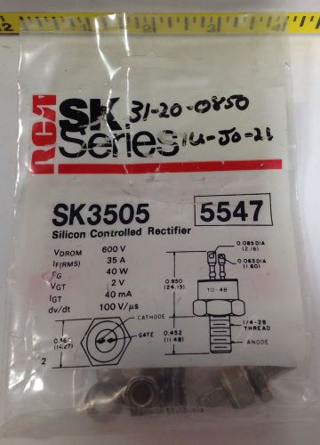 RCA SILICON CONTROLLED RECTIFIER SK3505 NIB