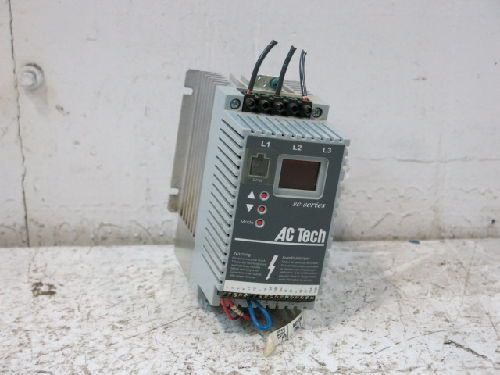 Ac tech sf430 variable speed ac drive, 3 hp, 0-400/460 vac for sale