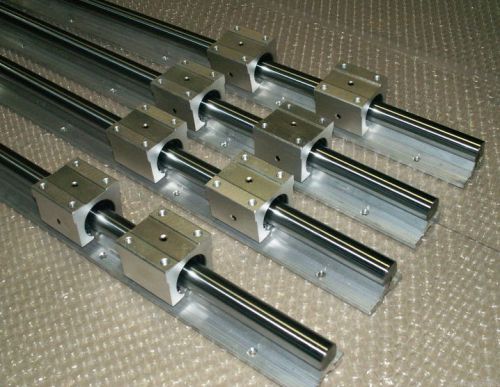 2 set sbr10-800/900mm 10mm fully supported linear rail shaft rod+8 sbr10uu for sale