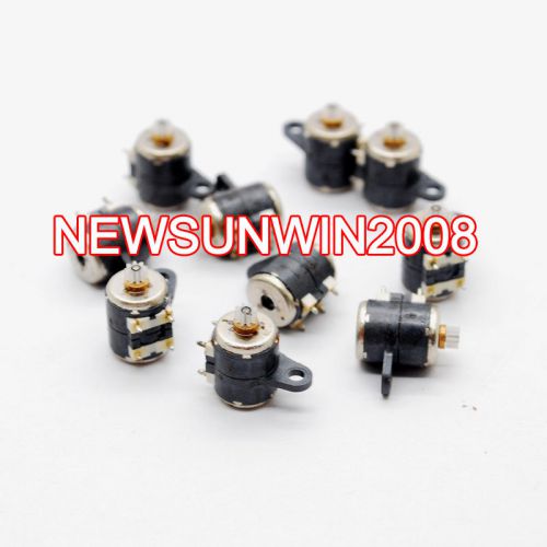 10PC 3V-5V DC 4 Wire 2 Phase Mini stepper motor dc micro motor with Plastic Gear