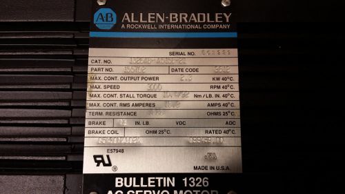 Allen Bradley Servo Motor 1326AB-A515E-21