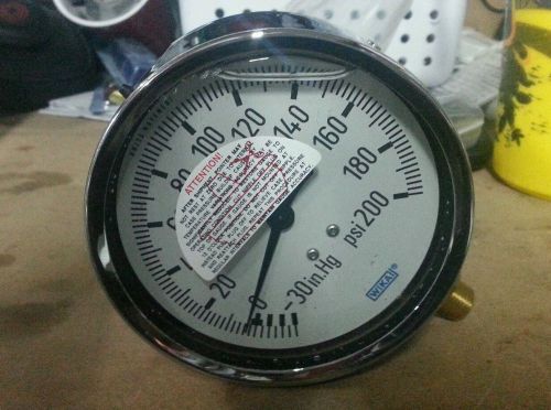 WIKA industrial pressure gauge P/N 9314610 liquid filled 4&#034;