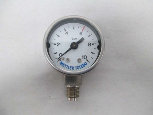 New mettler toledo 201001001 pressure 0-10bar 1/4in npt gauge d355482 for sale
