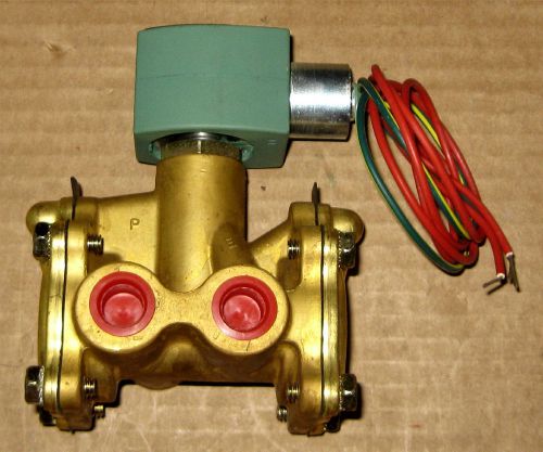 Asco - 3 way brass solenoid valve - #8316g54 - 3/8&#034; threaded - red hat for sale