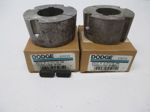 Lot 2 new dodge reliance 119119 2517x1-11/16kw taper-lock bushing d305653 for sale