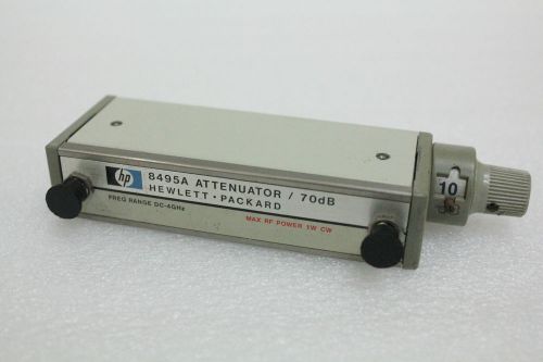 HP Agilent 8495A Manual Step Attenuator, DC to 4 GHz, 0 to 70 dB, 10 dB steps