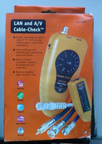 Paladin tools 1594 cable check lan and a/v for the smart home (upc 769328114096) for sale