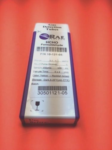 New rae system hcho formaldehyde gas detection 5 x 1 tubes p/n 1012105 sealed for sale