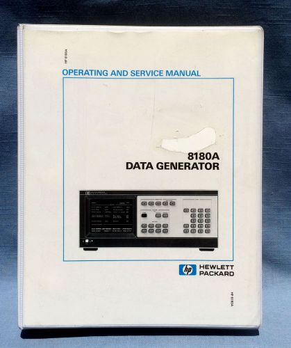 HP 8180A Data Generator Operating And Service Manual 08180-90000