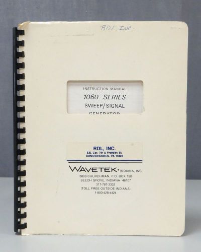 Wavetek 1060 Series Sweep/Signal Generator Instruction Manual