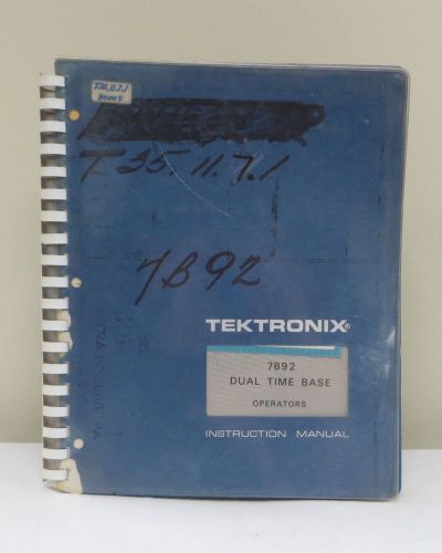 Tektronix 7B92 Dual Time Base Operators Manual