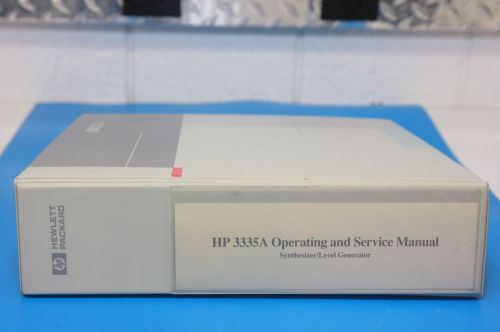 HP 3335A Operating and Service Manual in Print Original