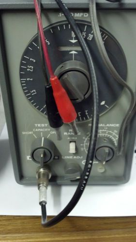 EICO Model 955 In &amp; Out of Circuit Capacitor Tester w/ Leads tested working