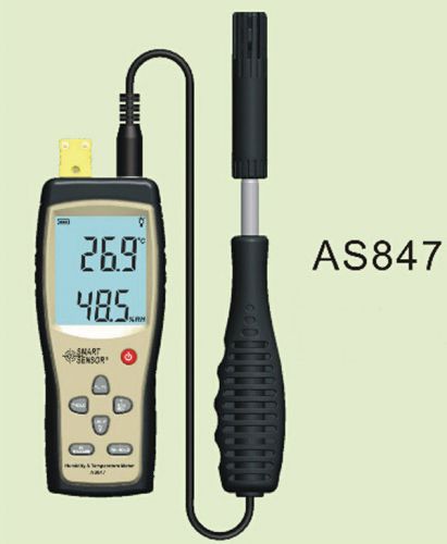 AS847 Humidity Temperature Gauge Meter 2 in1 K Type Thermocouple AS-847