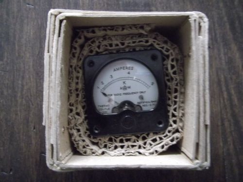 Vintage Ammeter HF Thermo Couple Gauge Metropolitan Vickers 1940 Original Box