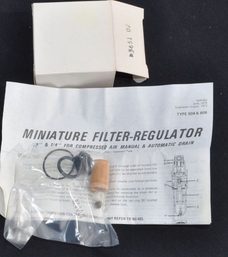 Norgen Filter Element 3651-02 New Old Stock