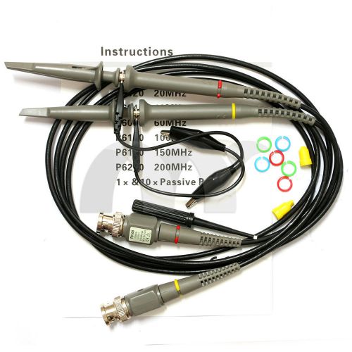 1 pair new oscilloscope clip probes p6100 100mhz x10/x1 for sale