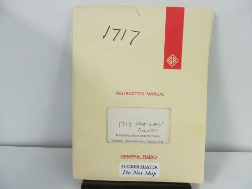 General Radio Type 1717 Frequency Marker/ Counter Preliminary Instruction Manual