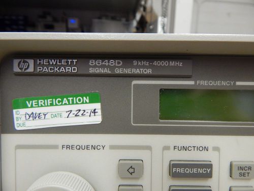 Agilent Hewlett Packard 8648D 4Ghz signal generator