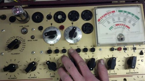 hickok model 800 tube and transistor tester with tube extension cable working
