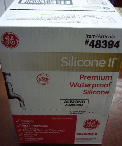 Case of 12 ge silicone ii caulk - almond - 12x9.8oz tubes - may 2015 for sale